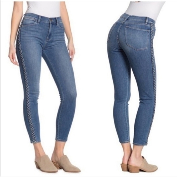 Frame Denim Le High Skinny Braided Leg Jeans sandbar size 32 - Picture 14 of 14